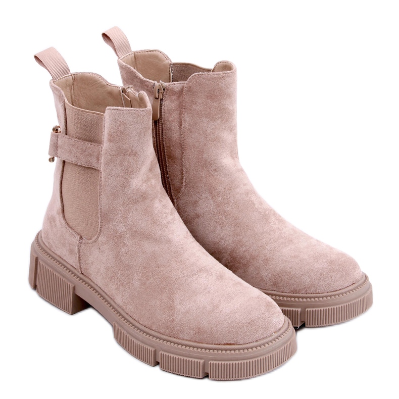 BM Stivaletti Chelsea da donna Chance Khaki beige