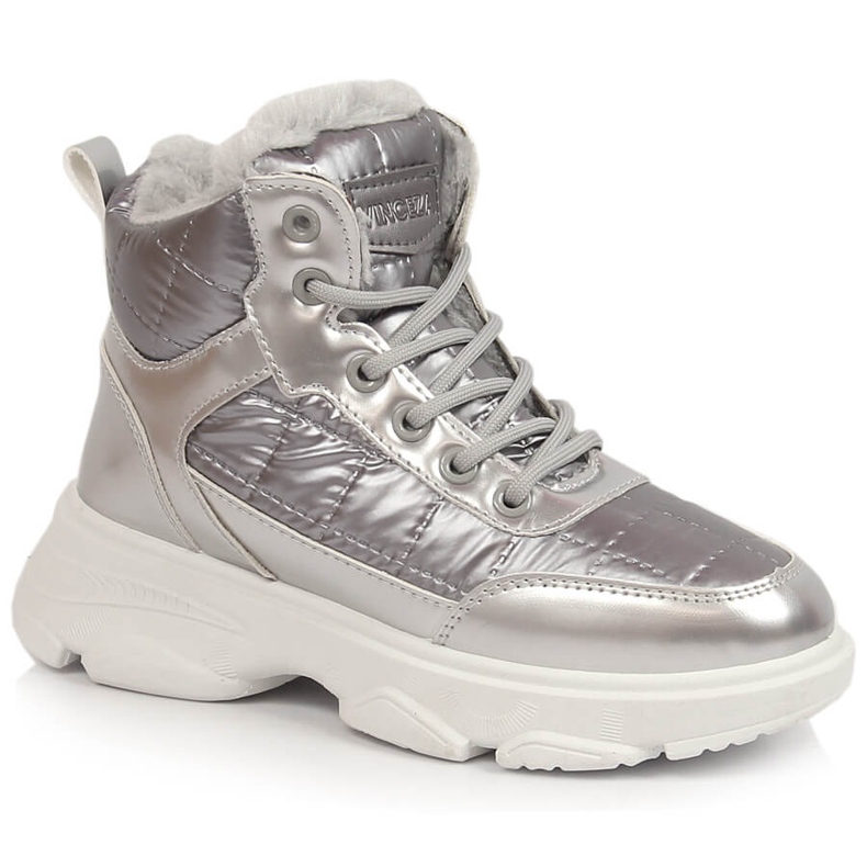 Scarpe sportive Vinceza argento metallizzato argento per bambini d'argento