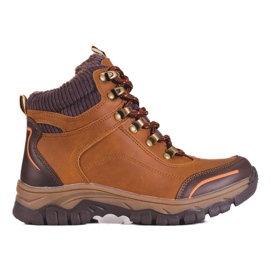 SHELOVET Scarpe da trekking marroni da ragazzo marrone