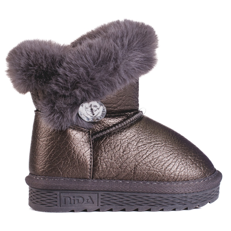 Doposci da bambina con pelliccia Shelovet marrone