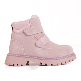 Stivali rosa da bambina con Velcro Shelovet
