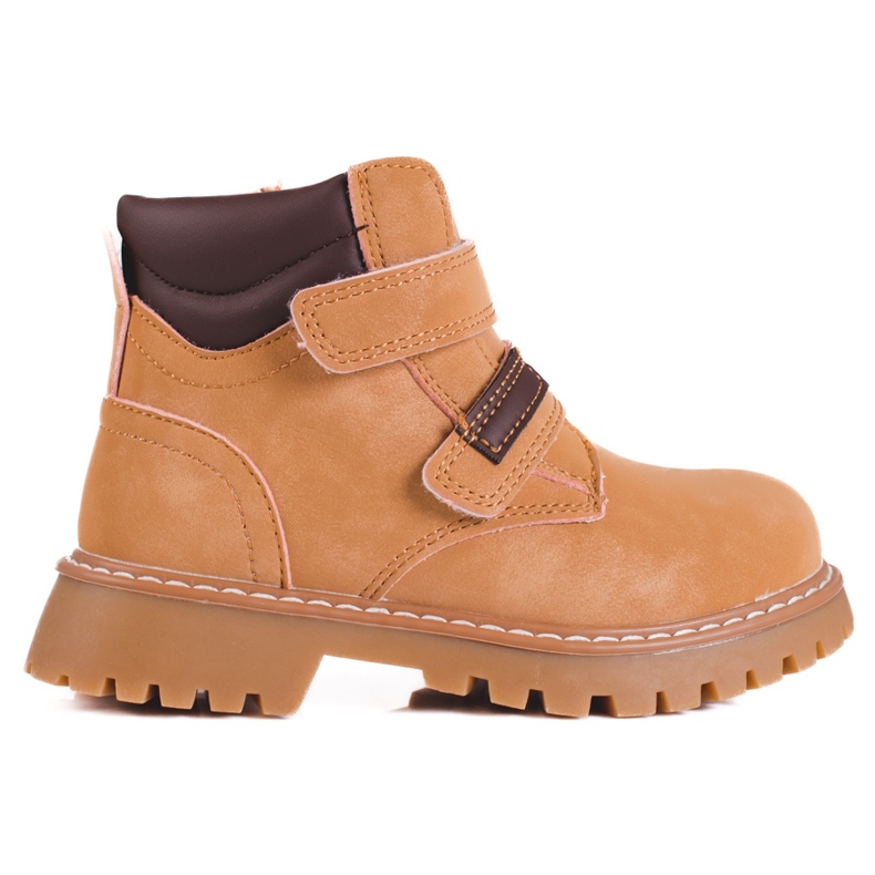 Stivali marroni per ragazzi con velcro Shelovet marrone