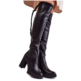 Lewski Shoes Stivali Di Pelle Sulle Scarpe Lewski 3245 Piattaforma Nera nero