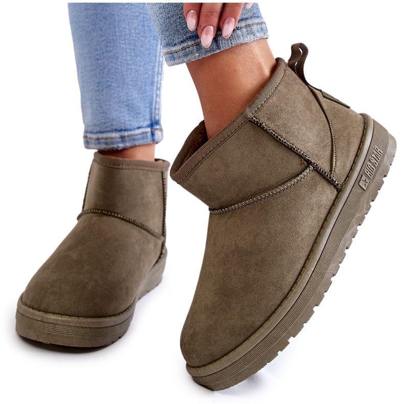 Stivali da neve caldi da donna Big Star KK274292 Khaki marrone