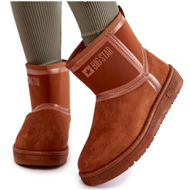 Stivali da neve slip-on da donna Big Star KK274612 marroni marrone