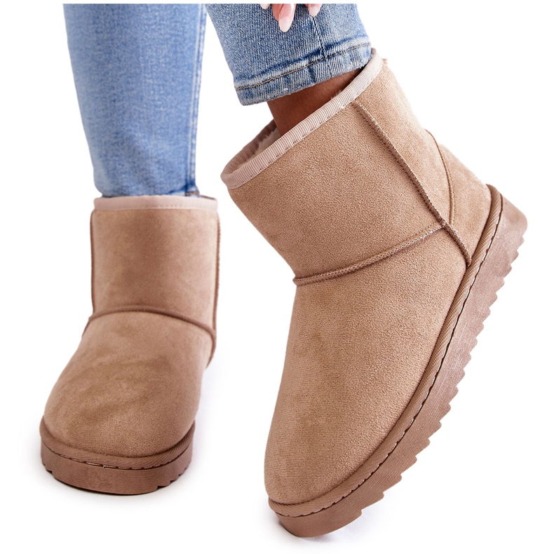 Stivali da neve isolanti da donna, beige chiaro
