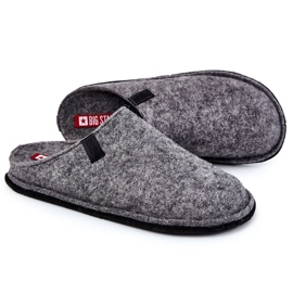 Pantofole da uomo classiche Big Star KK176001 grigie grigio