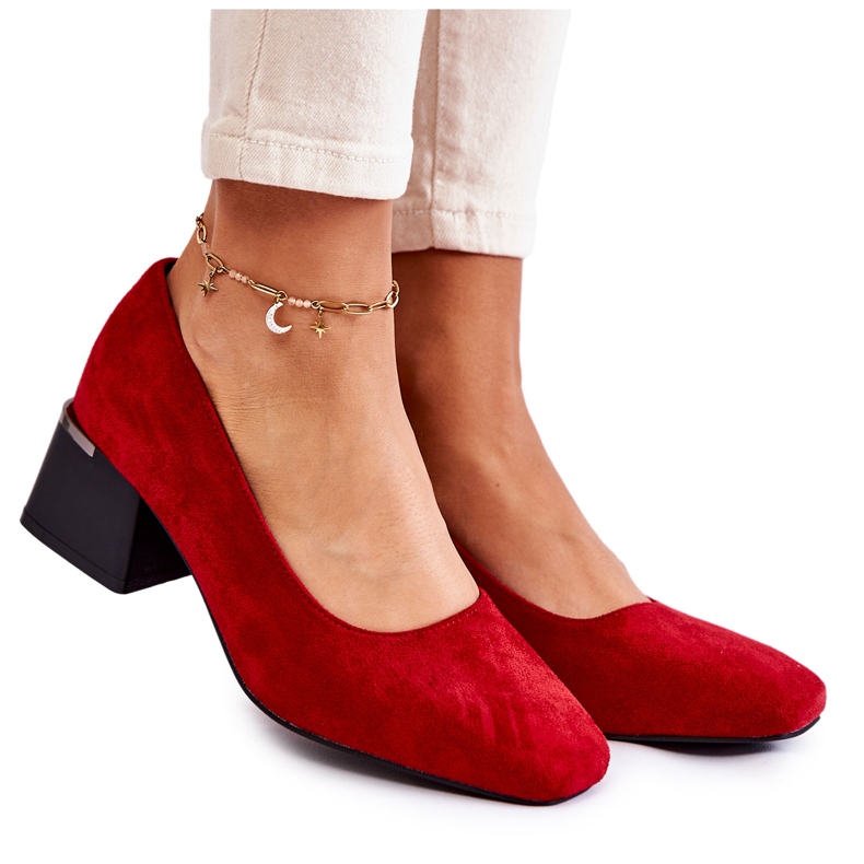 Décolleté in camoscio La.Fi 230034R-SU Rosse rosso