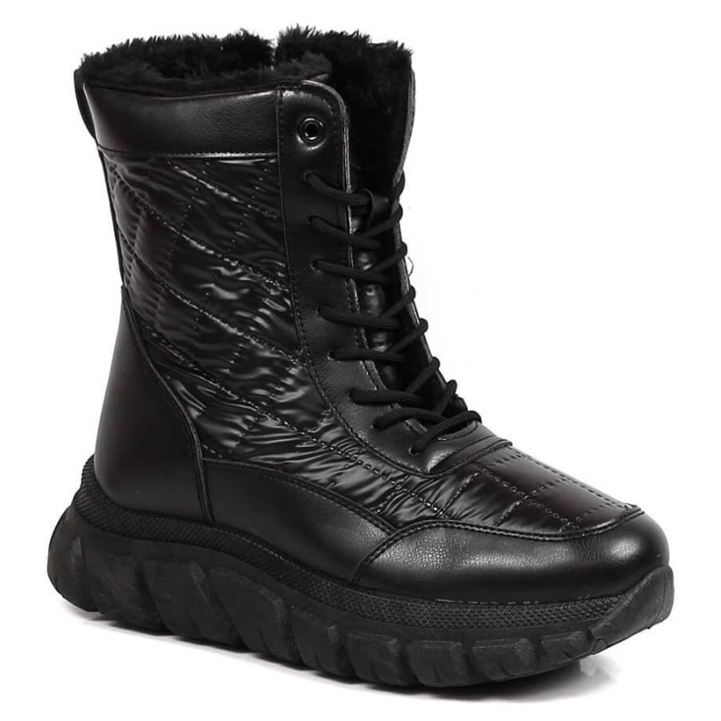 Stivali alti con pelliccia Vinceza W JAN165A nero