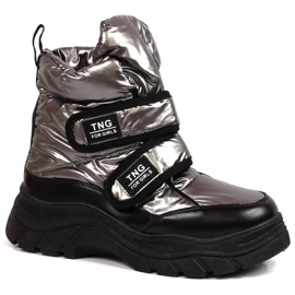 Doposci con velcro Potocki Jr WOL118B d'argento