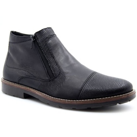 Stivali in pelle isolati Rieker M RKR269 nero