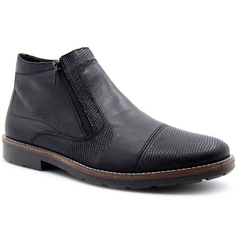 Stivali in pelle isolati Rieker M RKR269 nero