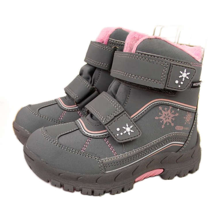 Doposci impermeabili Velcro American Club Jr AM852B grigio