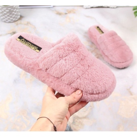 T.Sokolski Ciabatte da casa rosa in peluche da donna T. Sokolski