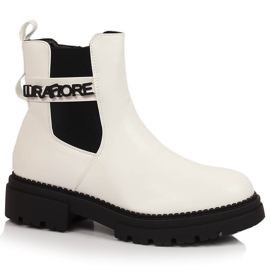 Stivaletti Chelsea da donna con plateau bianco isolante Laura La.Fi