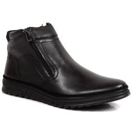 Scarpe da uomo in pelle nera con cerniere, T.Sokolski nero