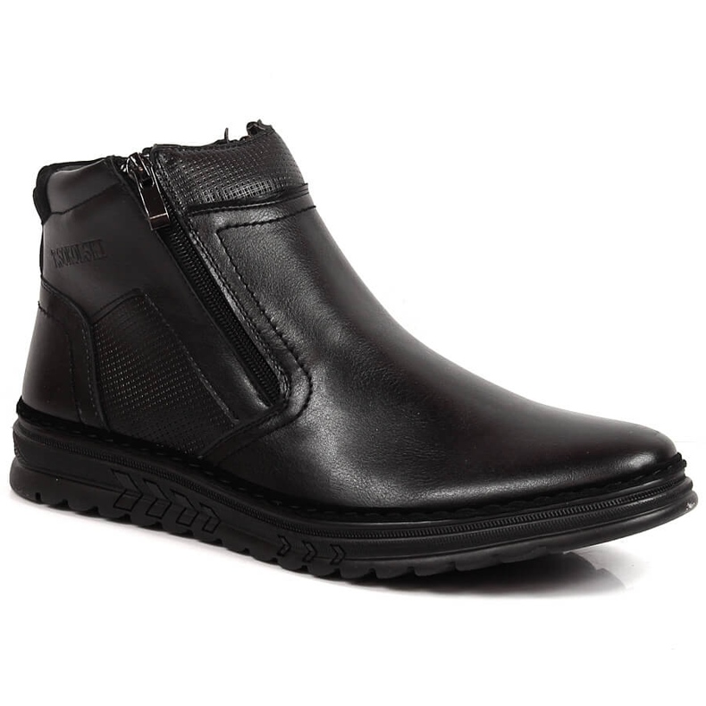 Scarpe da uomo in pelle nera con cerniere, T.Sokolski nero