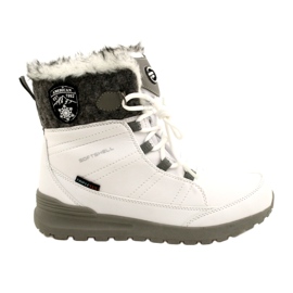 Doposci softshell con membrana American Club SN26/22 di colore bianco bianca grigio