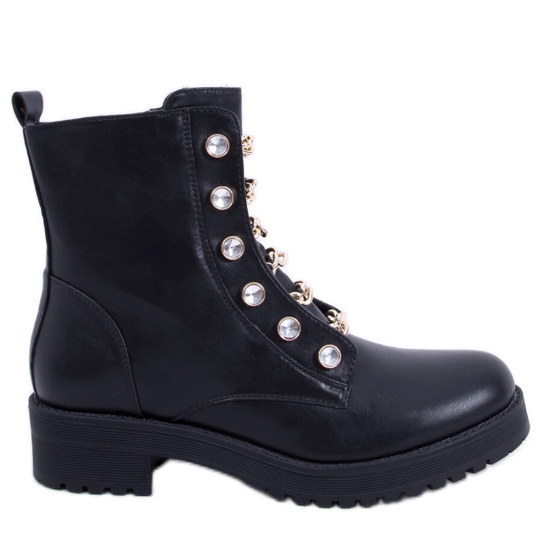 PA1 Stivali militari Prince Black Gold nero