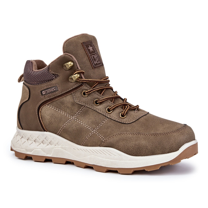 News Stivali caldi da uomo Khaki Allan Trappers beige multicolore verde