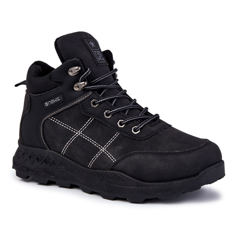 NEWS Stivali caldi neri da uomo Allan Black Trappers nero