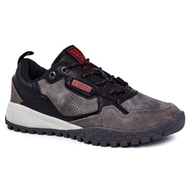 Scarpe sportive classiche da uomo Memory Foam Big Star KK174271 grigio nero