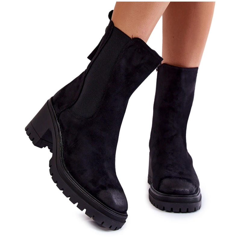 Vinceza Stivali Da Donna In Pelle Scamosciata Con Cerniera Nera Liris nero