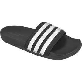 Ciabatte Adidas Adilette Cloudfoam Ultra Stripes W S80420 bianca nero