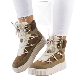 PA1 Doposci da donna verdi di Laursen beige marrone cachi