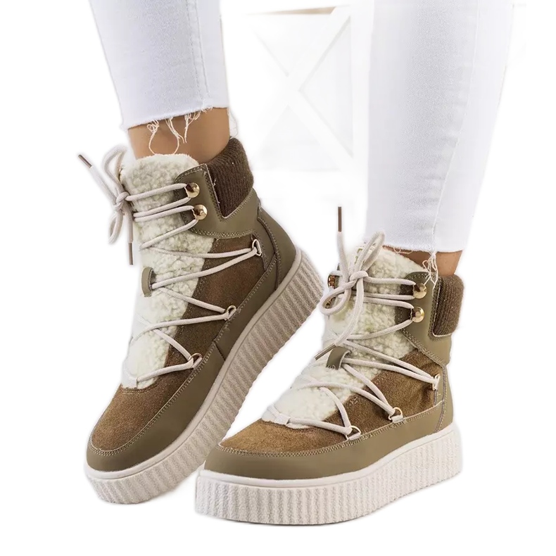 PA1 Doposci da donna verdi di Laursen beige marrone cachi