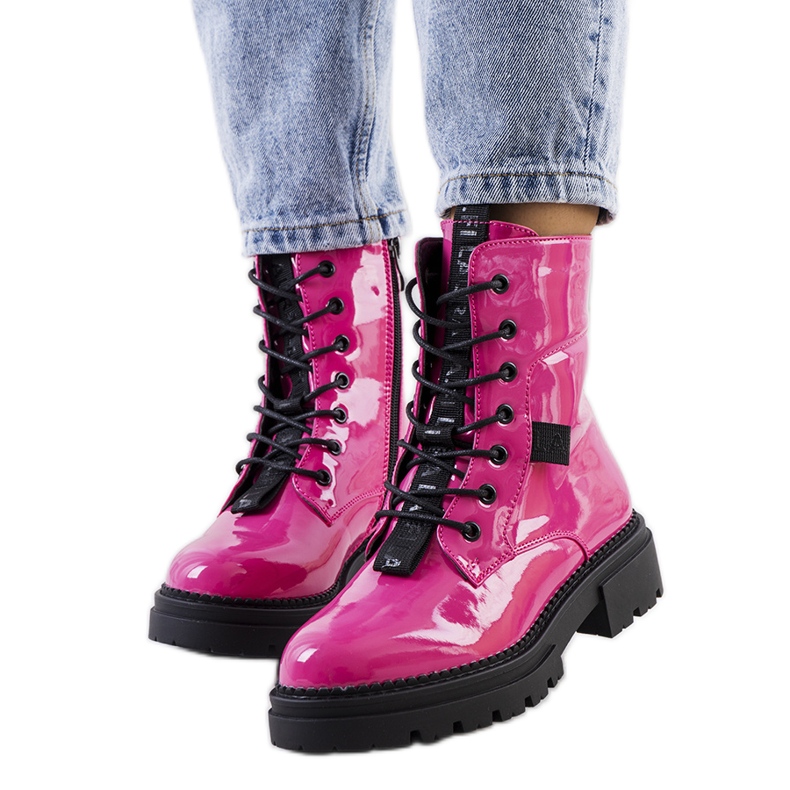 PA1 Stivali laccati rosa di Casies