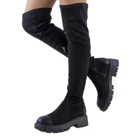 Stivali Maisy in camoscio nero