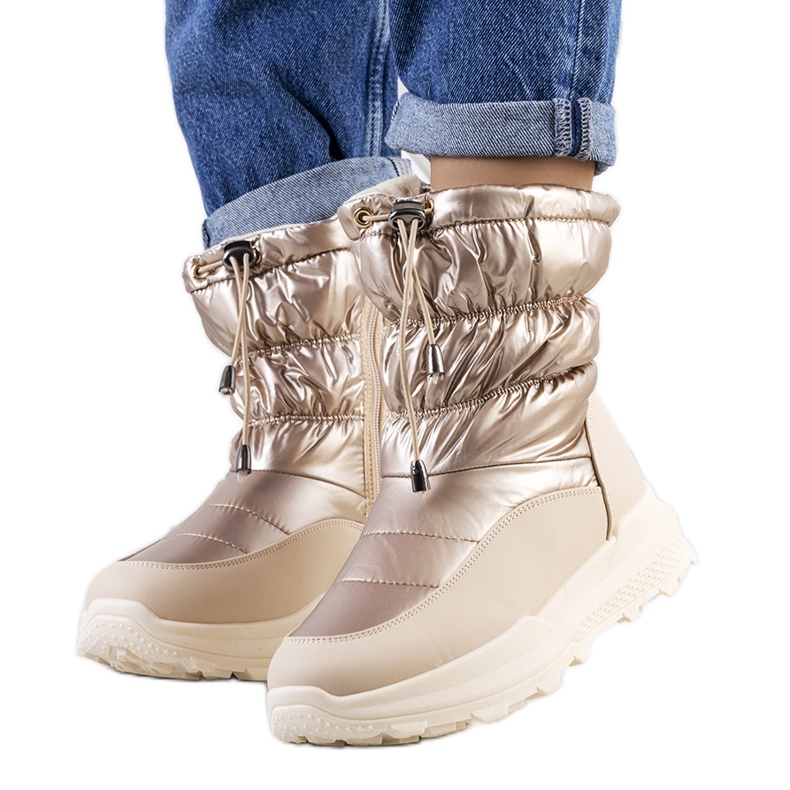 Doposci dorati con polsini Houle beige