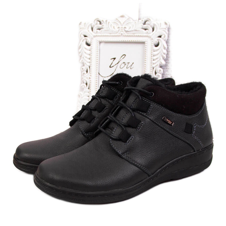 Stivali termici da donna in pelle nera Helios 521 nero