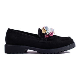 Scarpe da donna in suede con decorazioni Shelovet nero