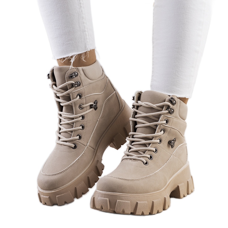 PA1 Scarponcini da trekking Bisa da donna beige