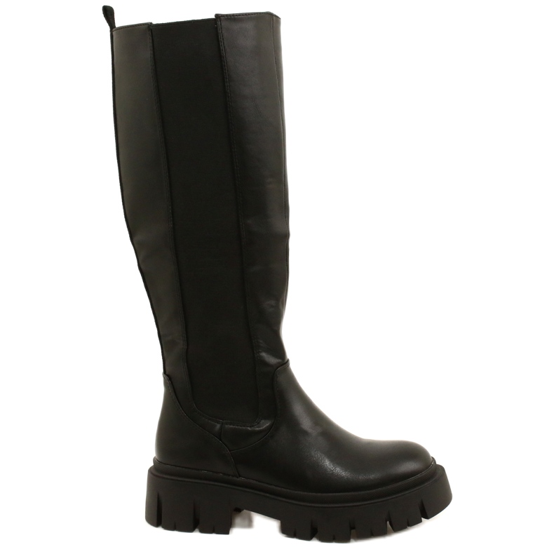Stivali da Donna Foderati in Pelliccia Evento 22KZ35-5089 Nero