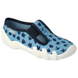 Pantofole per bambini Befado 290X268 blu con motivi blu navy