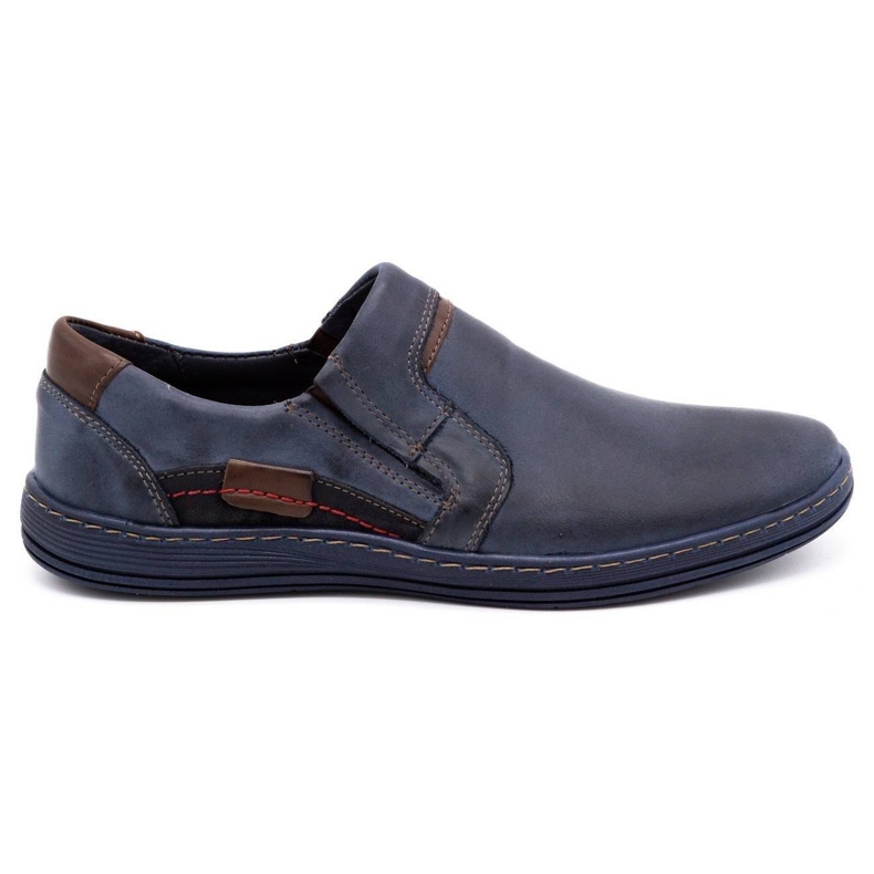 Olivier Mocassini uomo pelle 520 blu navy