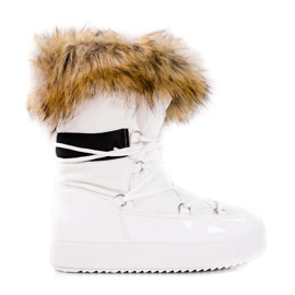 Doposci da donna platform con pelliccia Shelovet bianco