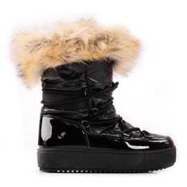 Doposci da donna platform con pelliccia Shelovet nero