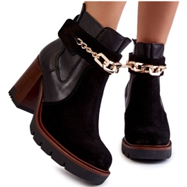 Stivali da donna in pelle Maciejka 05781-01 Nero
