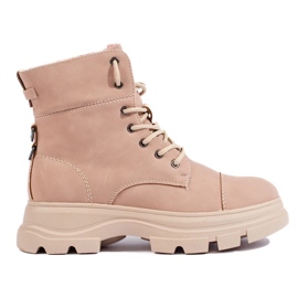 Stivali con plateau da donna, rosa