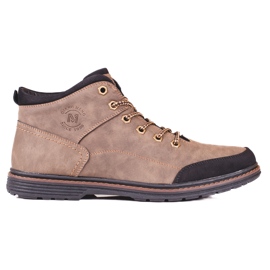 Stivali alti da uomo Shelovet beige marrone