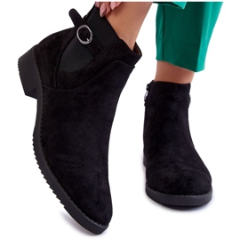 PJ1 Caldi stivaletti in pelle scamosciata da donna Jodhpur Black Janette nero