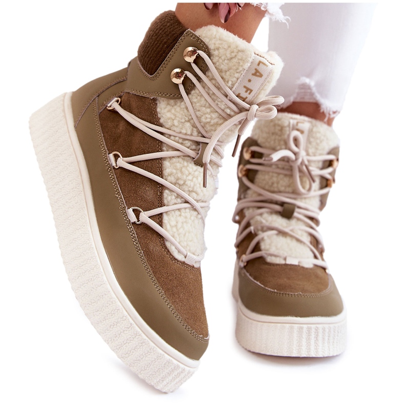 PL4 Doposci da donna La.Fi 280072KH-QN Marrone-Verde