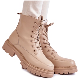 Stivali caldi in pelle La.Fi 250009TA-QN Beige marrone