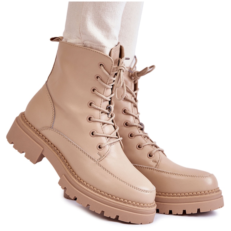 Stivali caldi in pelle La.Fi 250009TA-QN Beige marrone