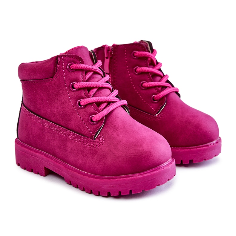 Stivali Trappers Bambini Con Cerniere Fucsia Dexter rosa