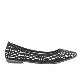 Ballerine traforate nere Coalfell bianca